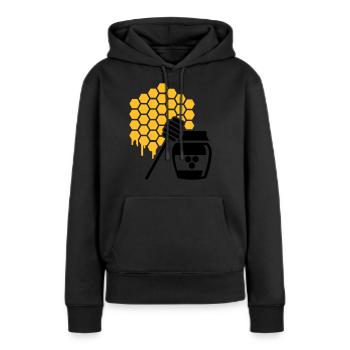 Honig - Frauen Premium Bio Hoodie - Schwarz - Vorne - Julia (174cm)