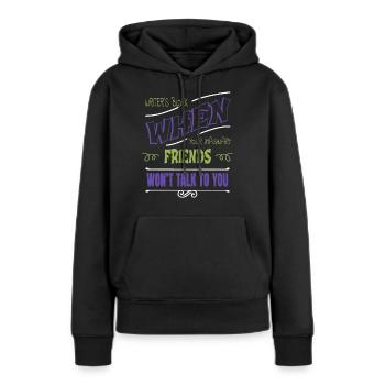 cool authors literary awesome blog books fun - Frauen Premium Bio Hoodie - Schwarz - Vorne - Julia (174cm)