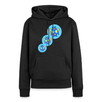graphic art stern bunt - Frauen Premium Bio Hoodie - Schwarz - Vorne - Julia (174cm)