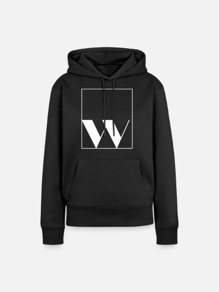 Buchstaben-Alphabet w - Frauen Premium Bio Hoodie - Schwarz