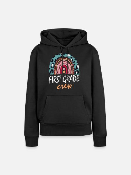 Geschenk der First Grade Crew - Frauen Premium Bio Hoodie - Schwarz