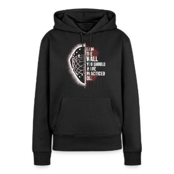 Perfektes Statement für Hockey-Goalies - Frauen Premium Bio Hoodie - Schwarz - Vorne - Julia (174cm)