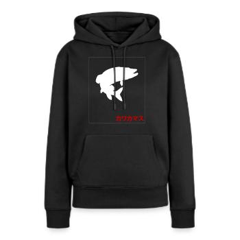 Pêche au brochet Pêche aux carnassiers - Sweat à capuche Premium bio Femme - noir - Devant - Julia (174cm)