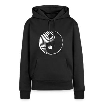 Yin Yang - Frauen Premium Bio Hoodie - Schwarz - Vorne - Julia (174cm)