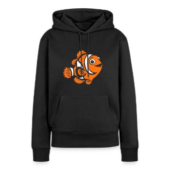 Clownfisch - Frauen Premium Bio Hoodie - Schwarz - Vorne - Julia (174cm)