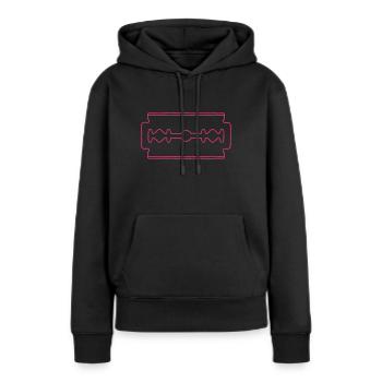 Rasierklinge - Frauen Premium Bio Hoodie - Schwarz - Vorne - Julia (174cm)