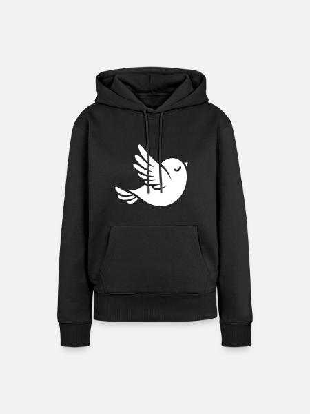 Taube - Frauen Premium Bio Hoodie - Schwarz