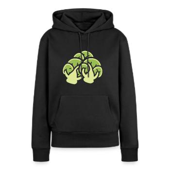 Chou de Bruxelles - Sweat à capuche Premium bio Femme - noir - Devant - Julia (174cm)