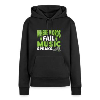 Musiker Musik Rhythmus Notenschlüssel - Frauen Premium Bio Hoodie - Schwarz - Vorne - Julia (174cm)