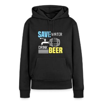 Bier Alkohol Party Trinkspiel Saufen - Frauen Premium Bio Hoodie - Schwarz - Vorne - Julia (174cm)
