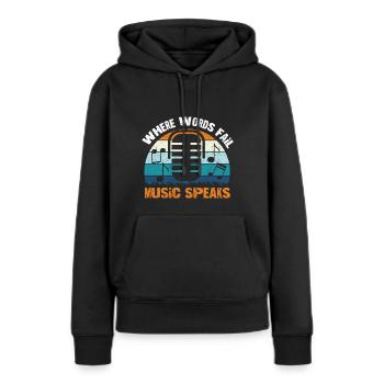 Musiker Musik Rhythmus Notenschlüssel - Frauen Premium Bio Hoodie - Schwarz - Vorne - Julia (174cm)