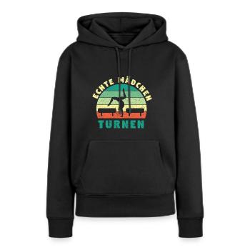 Gymnastik Turnen Barren Trampolin Ringe Turner - Frauen Premium Bio Hoodie - Schwarz - Vorne - Julia (174cm)