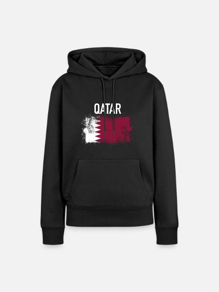 Katar - Frauen Premium Bio Hoodie - Schwarz