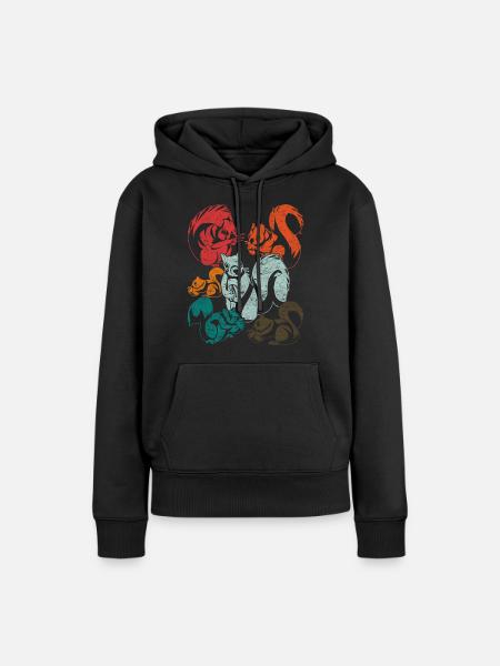 Eichhörnchen - Frauen Premium Bio Hoodie - Schwarz