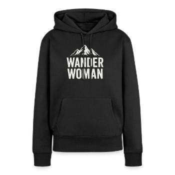 Femme errante - Sweat à capuche Premium bio Femme - noir - Devant - Julia (174cm)