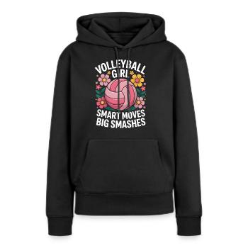 volley-ball dire drôle de cadeau de volley-ball - Sweat à capuche Premium bio Femme - noir - Devant - Julia (174cm)