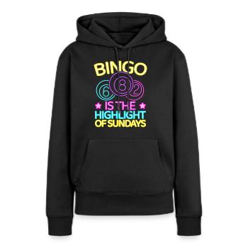 Le jeu de bingo est le point culminant du bingo du dimanche - Sweat à capuche Premium bio Femme - noir - Devant - Julia (174cm)