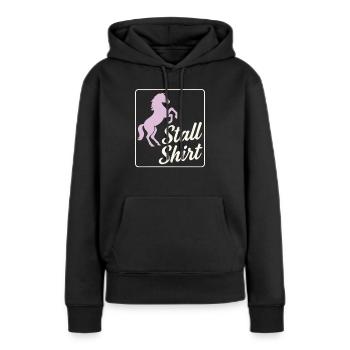 Chemise d’écurie – Horse Girl Design - Sweat à capuche Premium bio Femme - noir - Devant - Julia (174cm)
