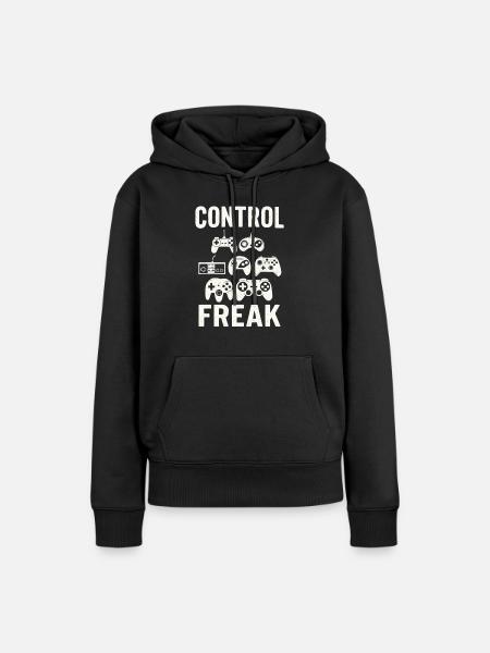Controller Zocken Gaming Freak - Frauen Premium Bio Hoodie - Schwarz