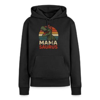Mamasaurus Dino Mama Design - Women’s Premium Organic Hoodie - black - Front - Julia (174cm)