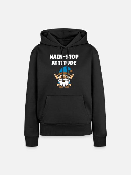 Zwerg - Frauen Premium Bio Hoodie - Schwarz