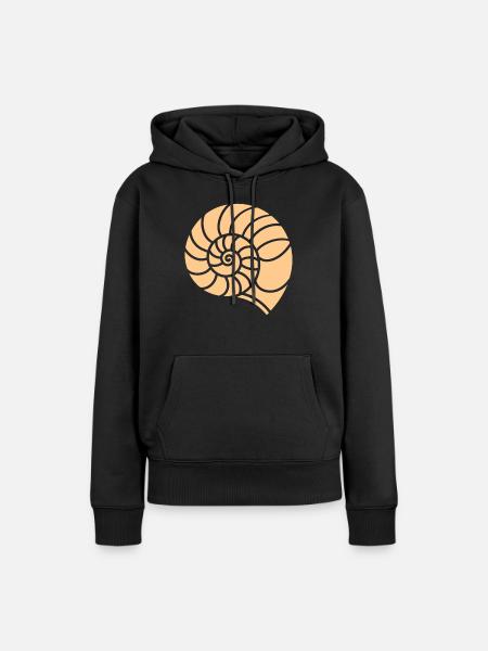 Muschel - Frauen Premium Bio Hoodie - Schwarz