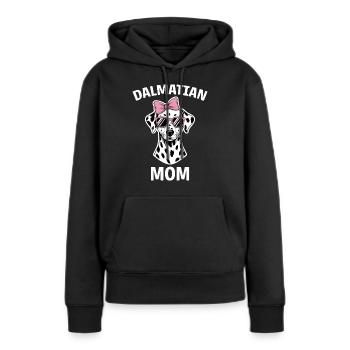 Dalmatien disant maman drôle cadeau dalmatien - Sweat à capuche Premium bio Femme - noir - Devant - Julia (174cm)