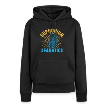 Euphonium fanatique baryton Faning Band - Sweat à capuche Premium bio Femme - noir - Devant - Julia (174cm)