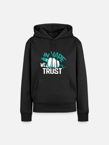 E-Zigarette E-Shisha Dampf Liquid - Frauen Premium Bio Hoodie - Schwarz