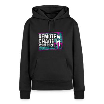 expérience de chaos à distance - CCC Congress Hacker RC3 - Sweat à capuche Premium bio Femme - noir - Devant - Julia (174cm)