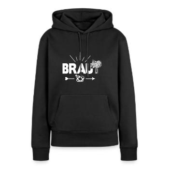 Braut Hochzeit Heirat Kostüm Gruppenoutfit - Frauen Premium Bio Hoodie - Schwarz - Vorne - Julia (174cm)