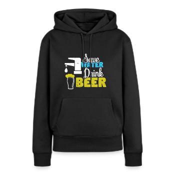 Bier Alkohol Party Trinkspiel Saufen - Frauen Premium Bio Hoodie - Schwarz - Vorne - Julia (174cm)