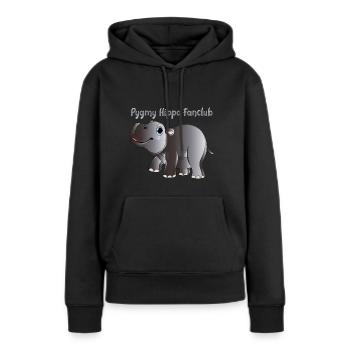 Süßes Zwergflusspferd - Pygmy Hippo Fanclub - Frauen Premium Bio Hoodie - Schwarz - Vorne - Julia (174cm)