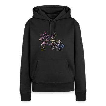 Weitspringer Weitspringen Kinder Weitsprung - Frauen Premium Bio Hoodie - Schwarz - Vorne - Julia (174cm)