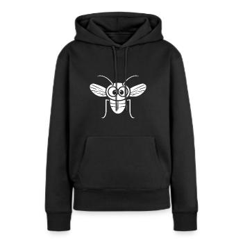 Fliegen - Frauen Premium Bio Hoodie - Schwarz - Vorne - Julia (174cm)