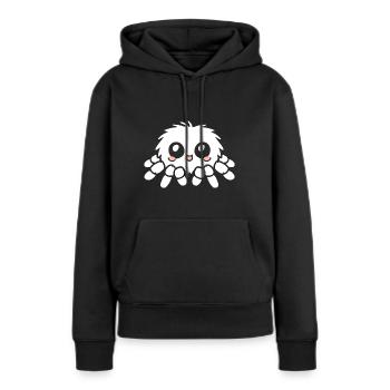 araignée - Sweat à capuche Premium bio Femme - noir - Devant - Julia (174cm)