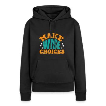 Still Stille Antimobbing Mobbing Suizid - Frauen Premium Bio Hoodie - Schwarz - Vorne - Julia (174cm)