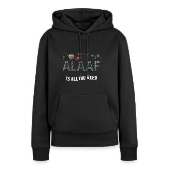 Alaaf est tout ce dont vous avez besoin Lundi gras du carnaval de Cologne - Sweat à capuche Premium bio Femme - noir - Devant - Julia (174cm)