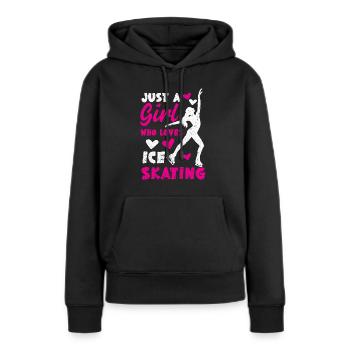 Patinage sur glace Patinage artistique Patinage Patinage - Sweat à capuche Premium bio Femme - noir - Devant - Julia (174cm)