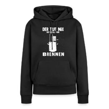 Schnaps brennen Schnapsbrenner Selbstgebrannter - Frauen Premium Bio Hoodie - Schwarz - Vorne - Julia (174cm)