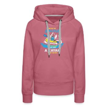 Kayak Bateau Canoë Paddle Double Paddle - Sweat à capuche Premium bio Femme - mauve - Devant - Isabella (175cm)