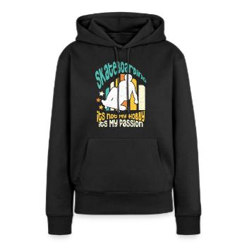 Skateboard Skateboard Skateboarder Patinage - Sweat à capuche Premium bio Femme - noir - Devant - Julia (174cm)