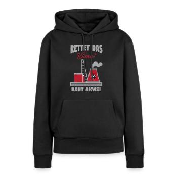 Atomkraftwerk AKW Atomkraft Nuclear Klimawandel - Frauen Premium Bio Hoodie - Schwarz - Vorne - Julia (174cm)