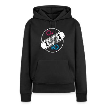 Skateboard Skateboard Skate Skater Skateboard - Sweat à capuche Premium bio Femme - noir - Devant - Julia (174cm)