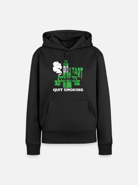 E-Zigarette E-Shisha Dampf Liquid - Frauen Premium Bio Hoodie - Schwarz