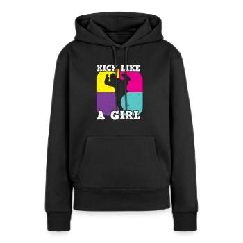 Kampfsport Selbstverteidigung Kampfkunst - Frauen Premium Bio Hoodie - Schwarz - Vorne - Julia (174cm)