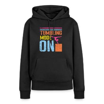 Gymnastik Turnen Barren Trampolin Ringe Turner - Frauen Premium Bio Hoodie - Schwarz - Vorne - Julia (174cm)