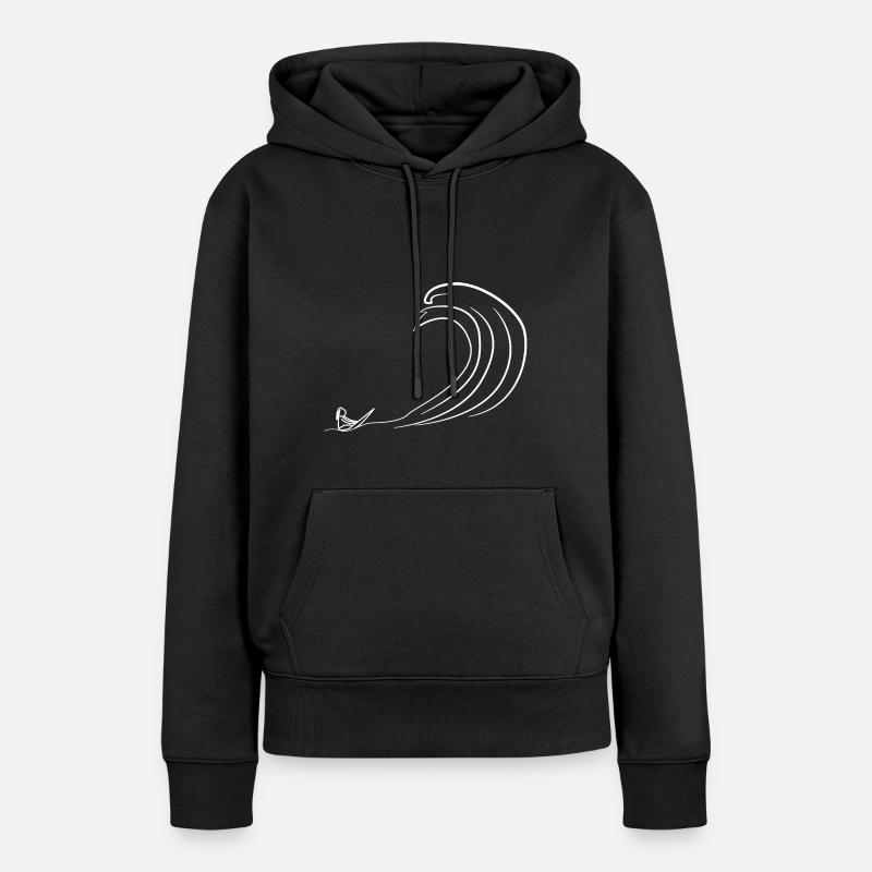 wave - Women’s Premium Organic Hoodie - black