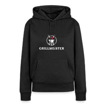 Grillmeister - Frauen Premium Bio Hoodie - Schwarz - Vorne - Julia (174cm)