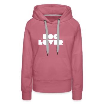 Hundefreund - Frauen Premium Bio Hoodie - Malve - Vorne - Isabella (175cm)